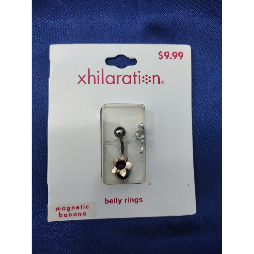 Xhiliration magnetic banana belly ring